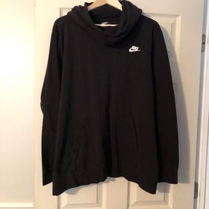 Black hooded sweatshirt